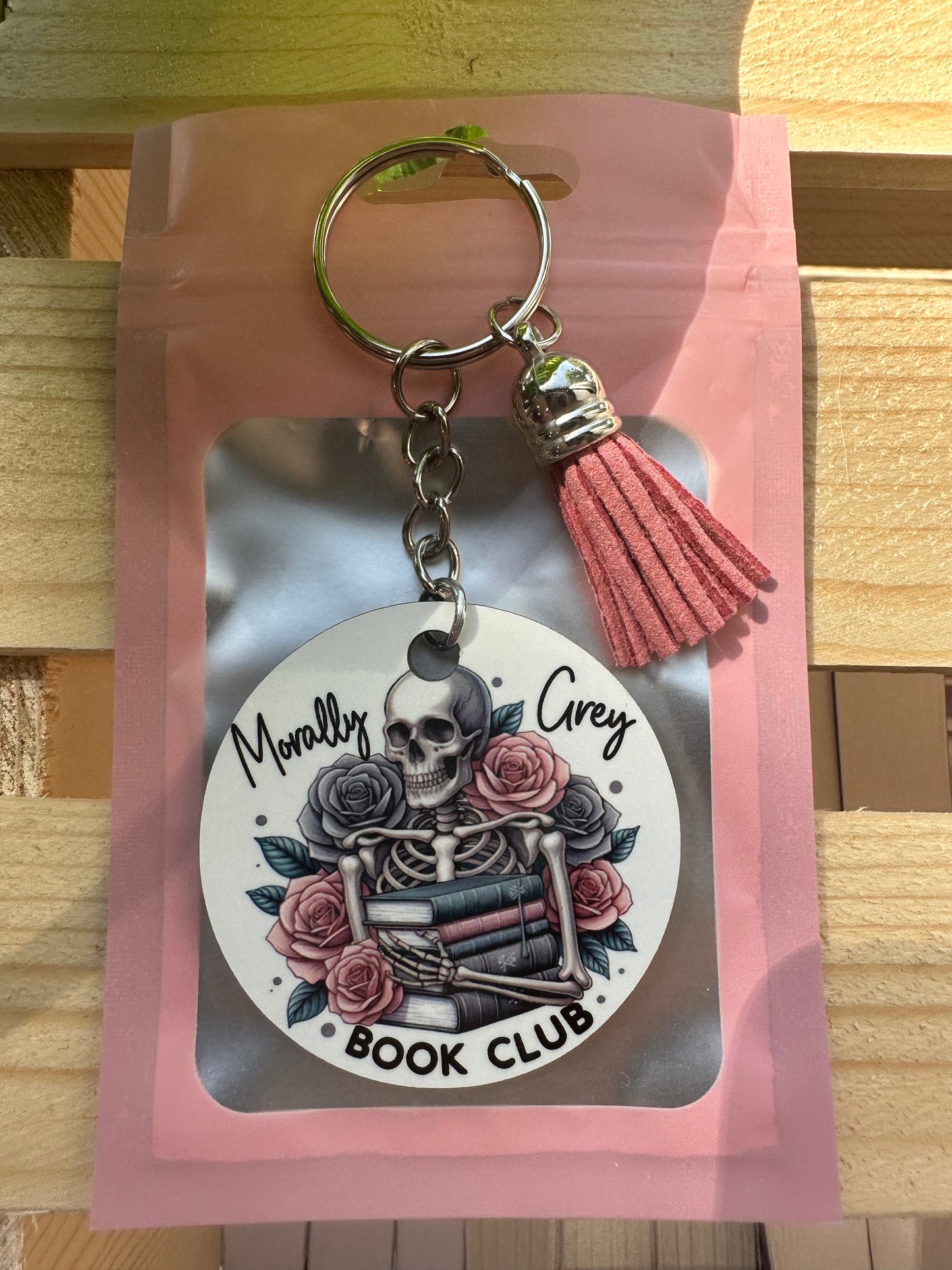 Morally Grey Book Club Keychain
