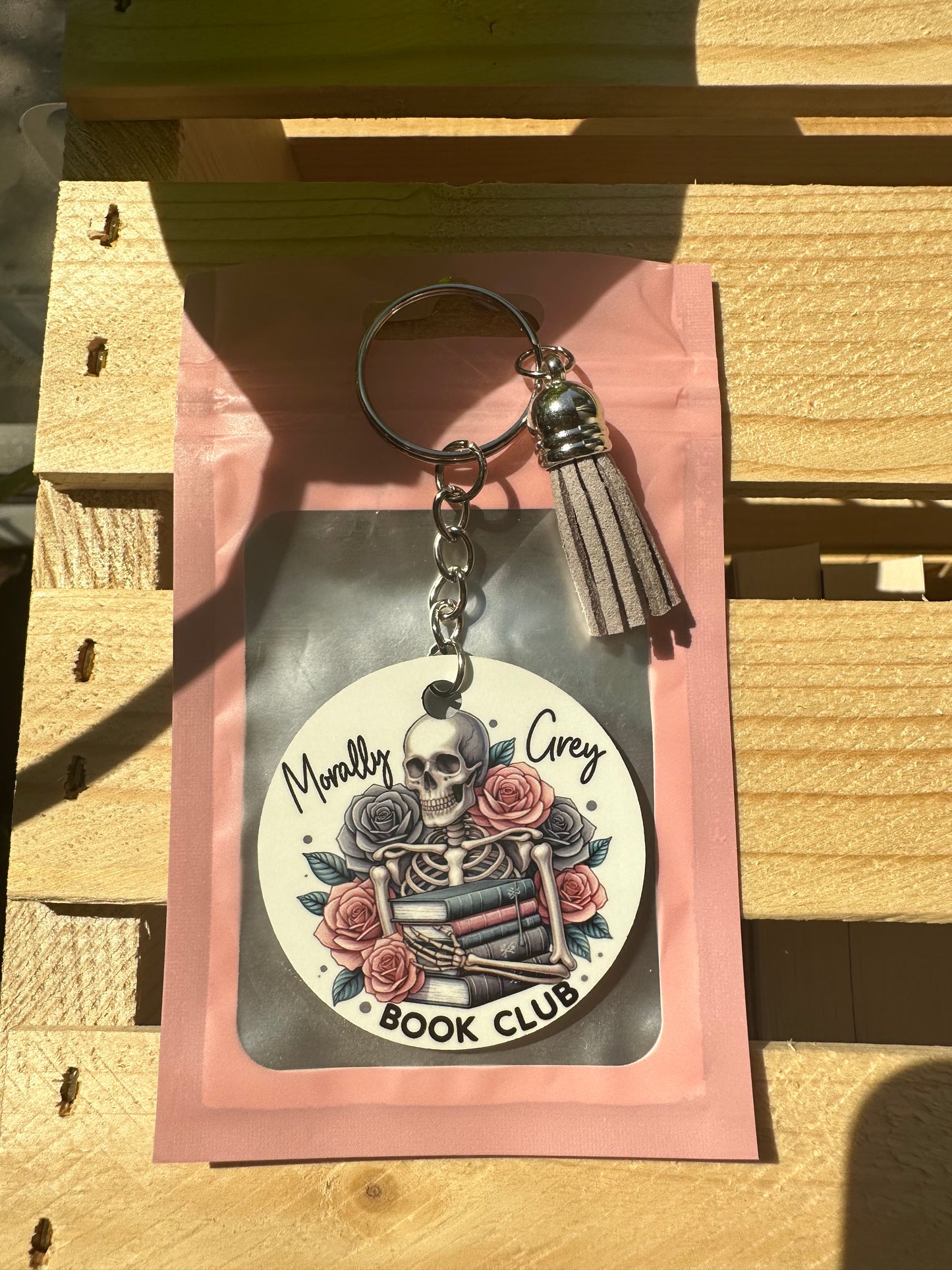 Morally Grey Book Club Keychain