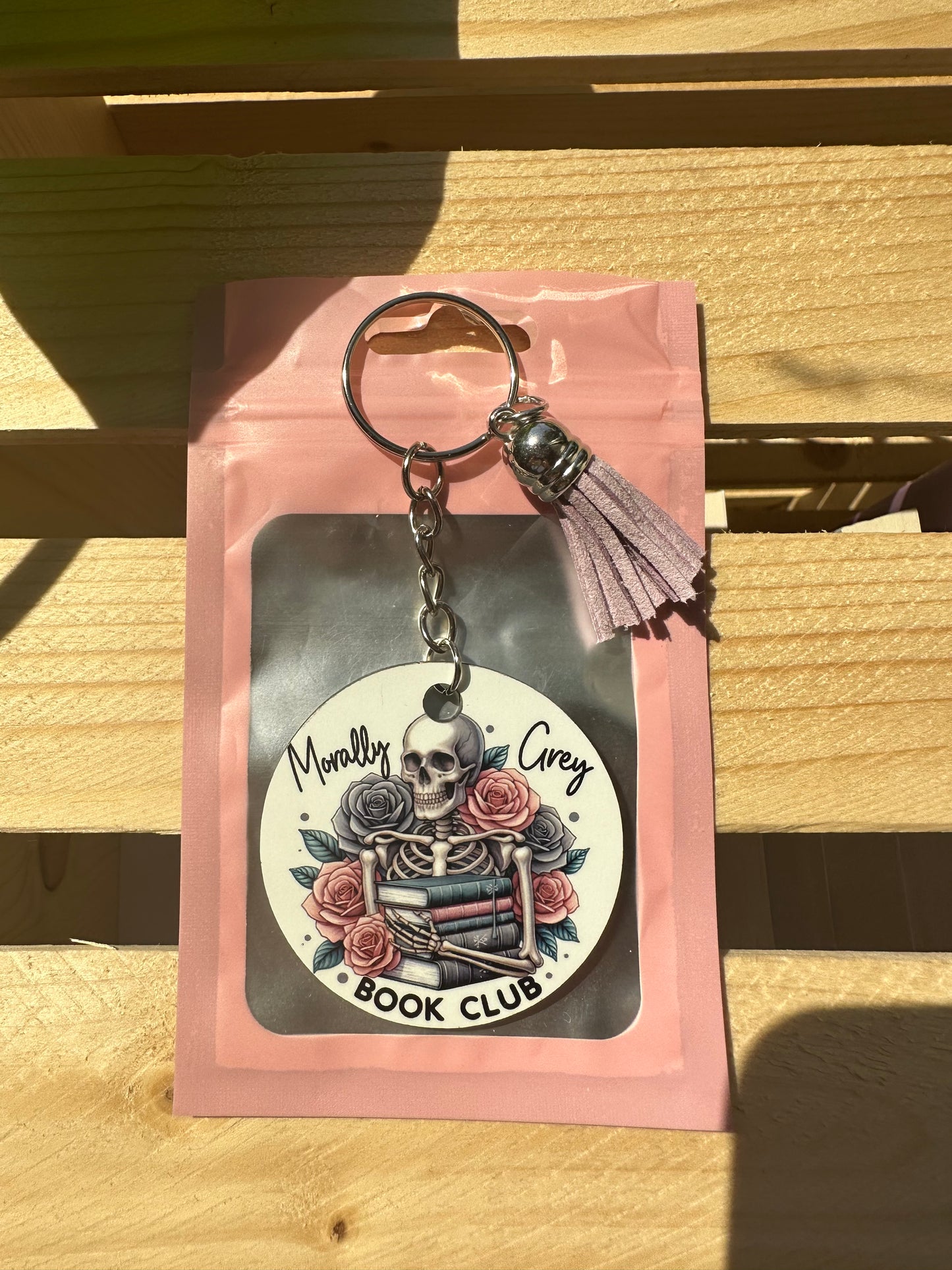 Morally Grey Book Club Keychain