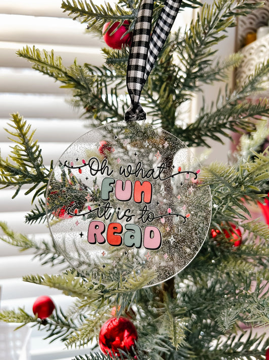 Oh What Fun It Is To Read ornament