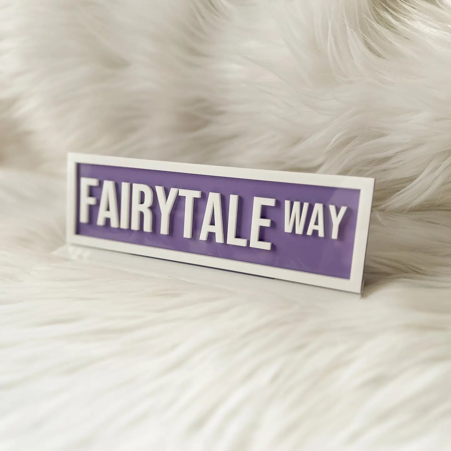 Acrylic Shelf Street Sign w/ Stand