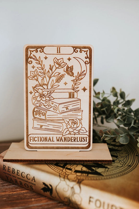 Fictional Wanderlust Tarot Card Shelf Sitter w/ Stand