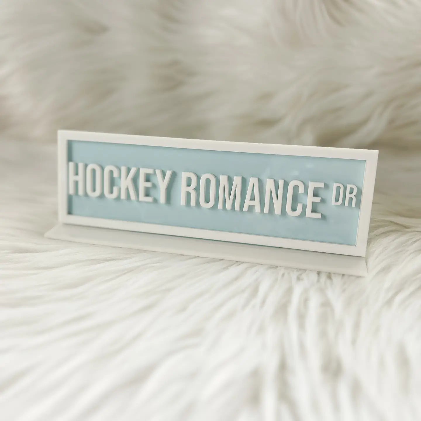 Acrylic Shelf Street Sign w/ Stand