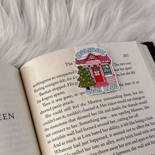 Holiday Book Club Magnetic Bookmark