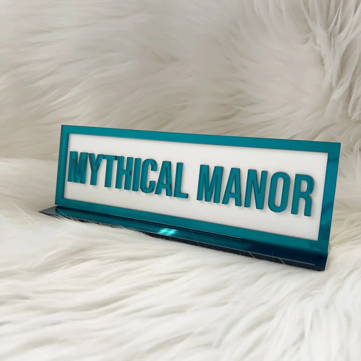 Acrylic Shelf Street Sign w/ Stand