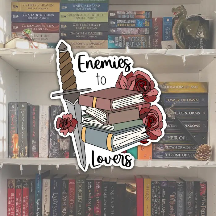 Enemies to Lovers Bookish Sticker