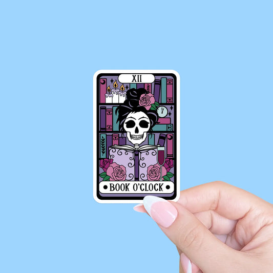 Book O'Clock Tarot Card Sticker