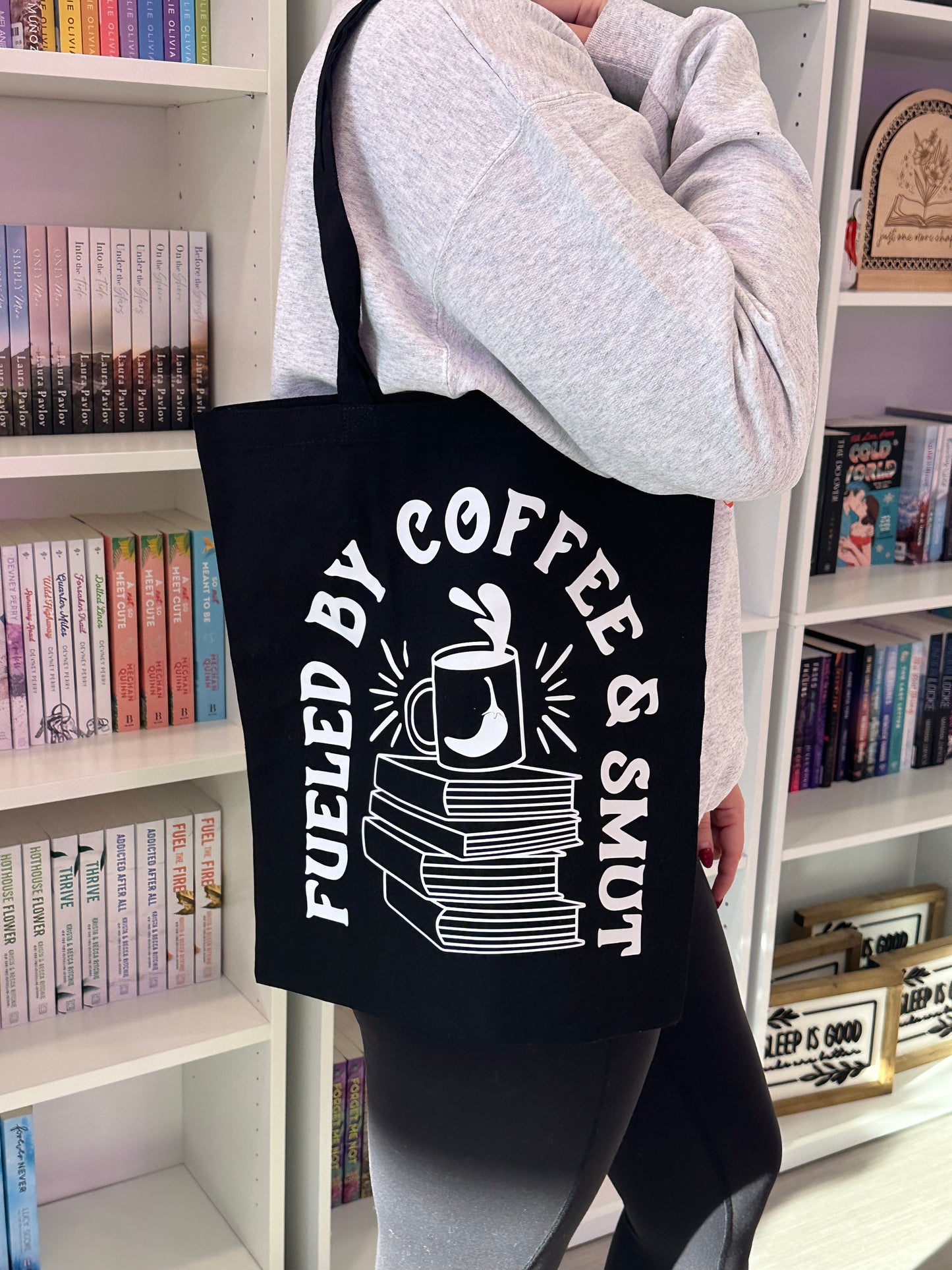 Fueled by Coffee & Smut tote