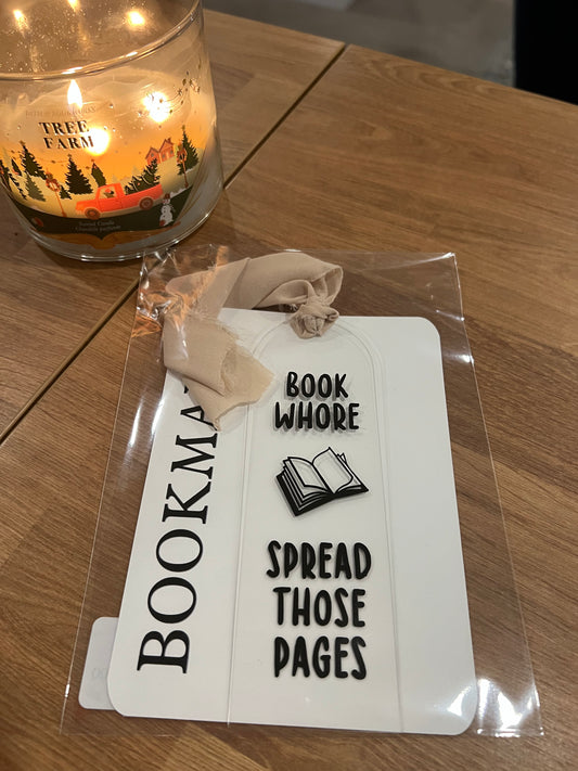 Book Whore Spread Those Pages - clear bookmark