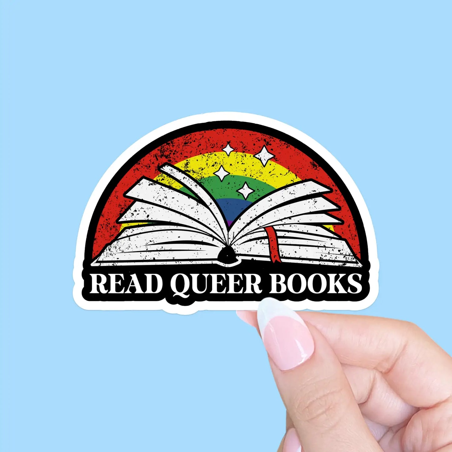 Queer Books Sticker Arch