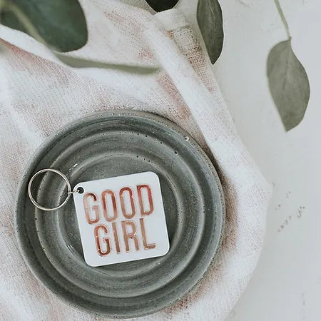 Good Girl Square Acrylic Keychain