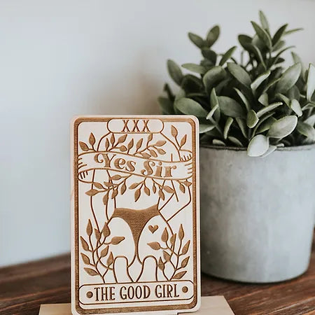 The Good Girl Tarot Card Shelf Sitter w/ Stand