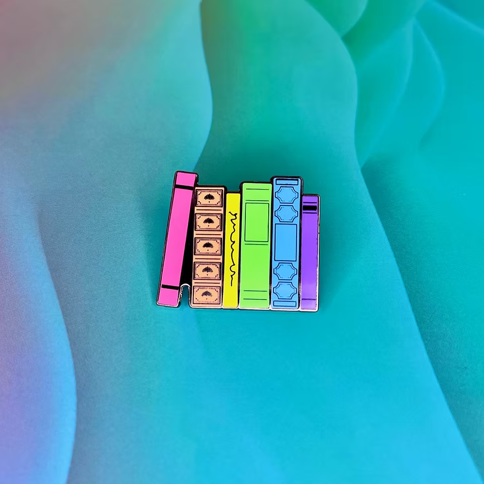 Rainbow Book Enamel Pin