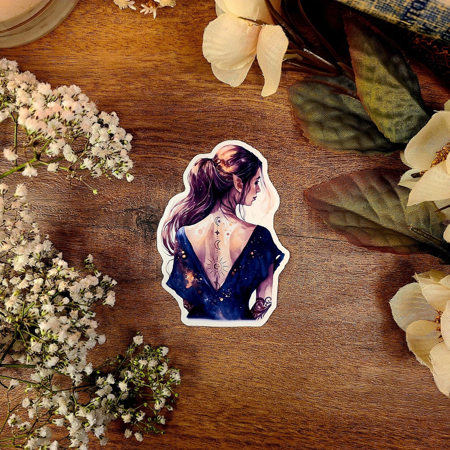 Feyre back tattoo sticker