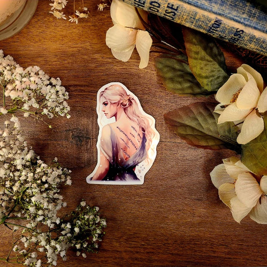 Aelin back tattoo sticker