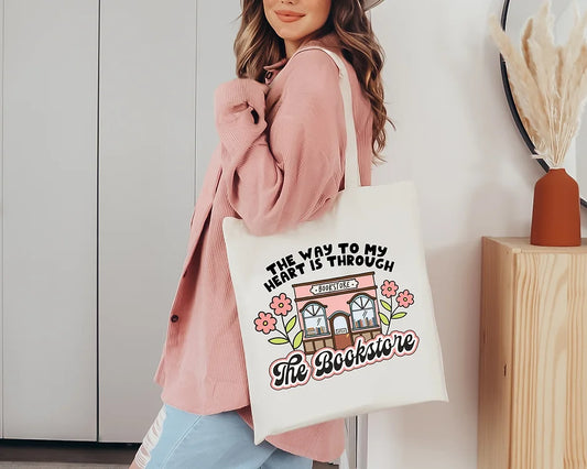 The Bookstore Linen Tote Bag